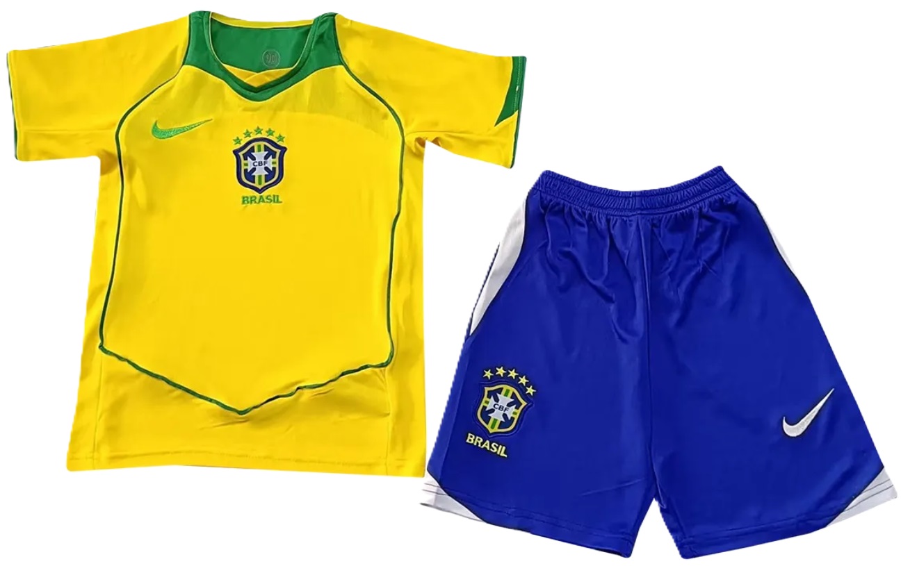 Kit infantil I Seleção do Brasil 2004 Home Retro